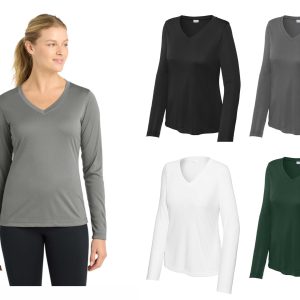 Sport-Tek Womens Long Sleeve PosiCharge Competitor V-neck Tee - LST353LS (womens)