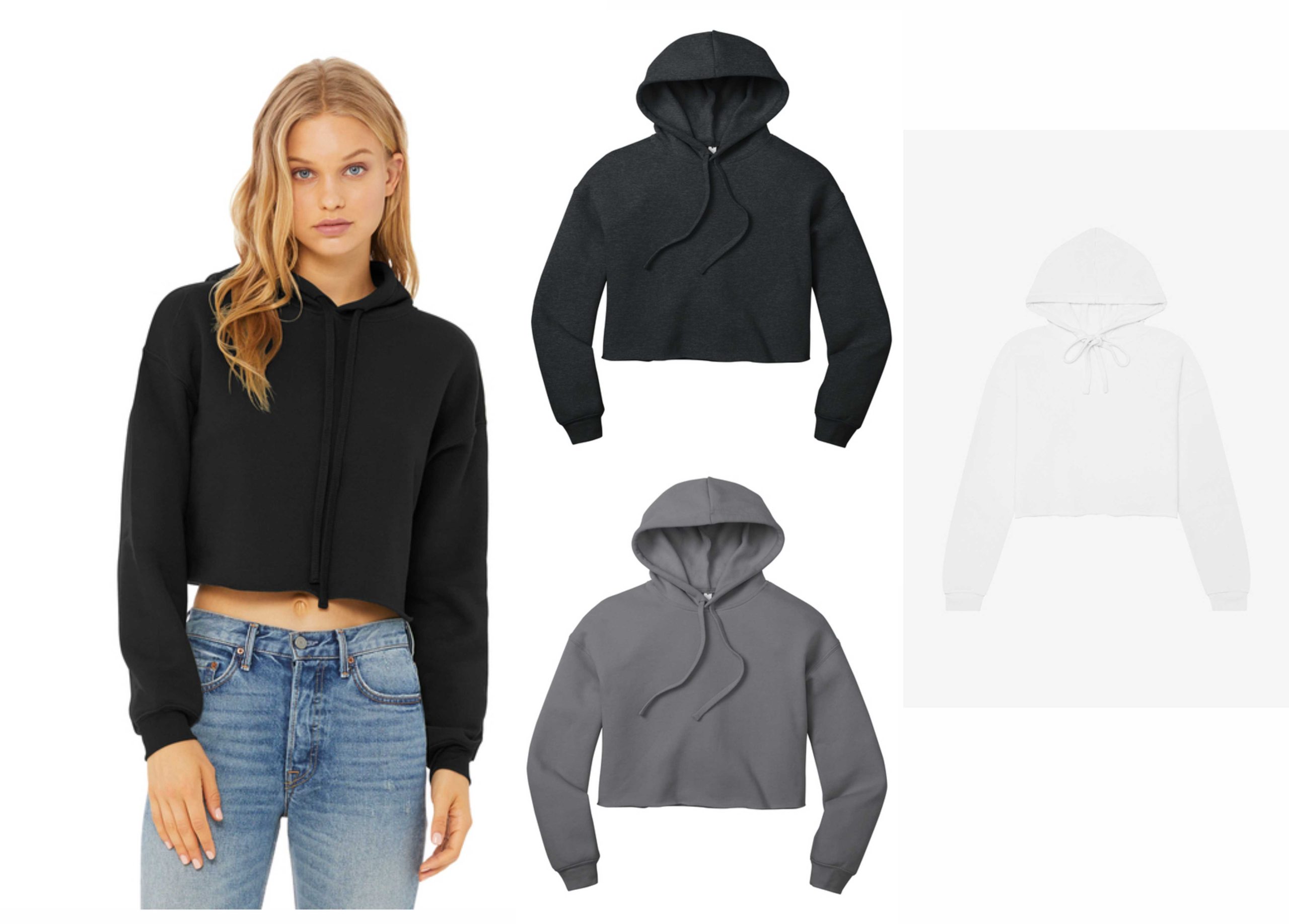 Bella + Canvas Womens Crop fleece hoodie - 7502 (womens)