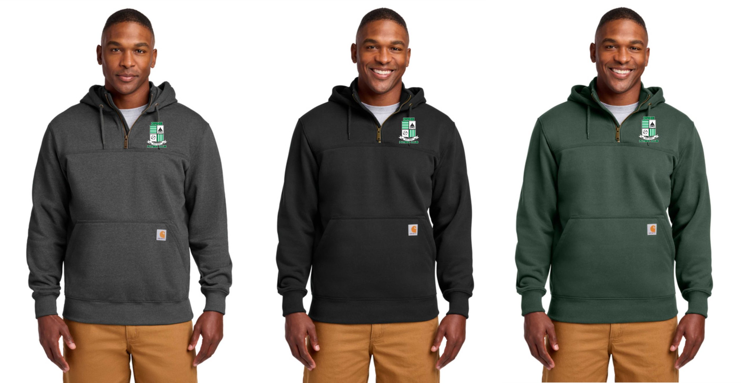 CarharttĀ® Rain DefenderĀ® Paxton Heavyweight Hooded Zip Mock Sweatshirt - CT100617